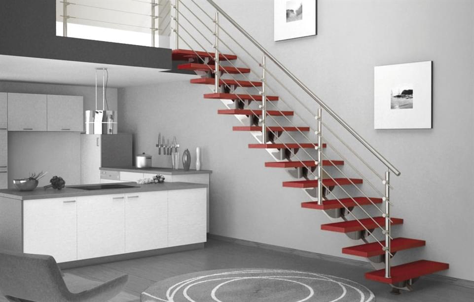 image Moderne und zweckmäßige Treppen und Handläufe mit Aluminiumprofilen