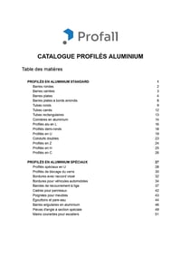 CATALOGUE PROFILÉS ALUMINIUM PROFALL