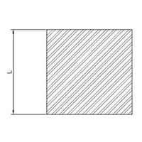 Aluminum square bar