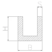 Aluminum U channel extrusions