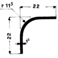 Aluminum angles with special cross section sizes