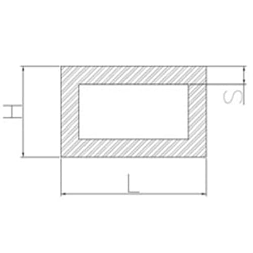 Materiale Saldabile Anodizzabile Tubo Rettangolare Alluminio B&T