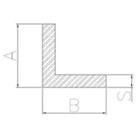 Aluminum corner extrusion with even sides