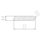 Aluminum flat bars with rounded edges