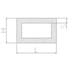 Aluminum rectangular tubing
